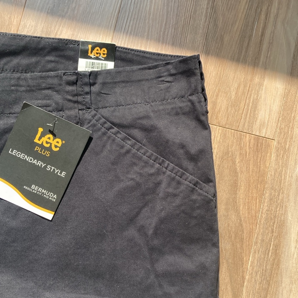 Lee black midrise Bermuda short regular fit legendary Style size 24W - Picture 6 of 17